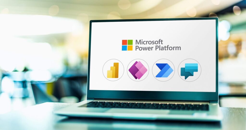 Microsoft Power Platform on Laptop